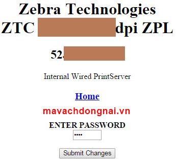 Màn hình đăng nhập trên Zebra Technologies